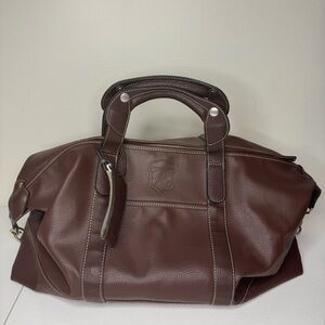 Barrington Brown Pebble Leather Duffle Bag